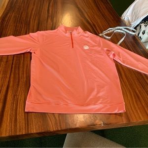 Peter Millar Quarter Zip -Clemson Embroidered